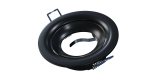 Ceiling lighting point fitting LUCA cast round adjustable matt black